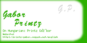 gabor printz business card